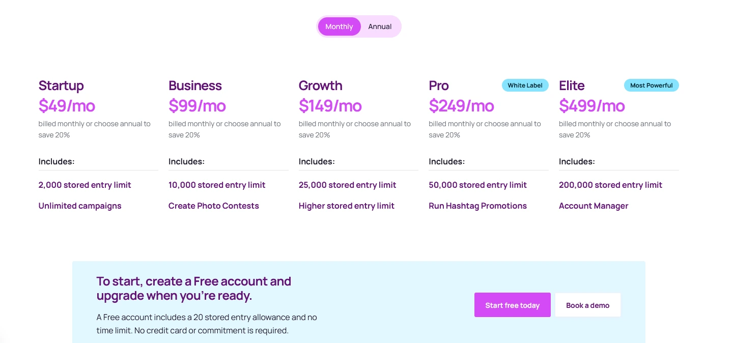 shortstack-pricing