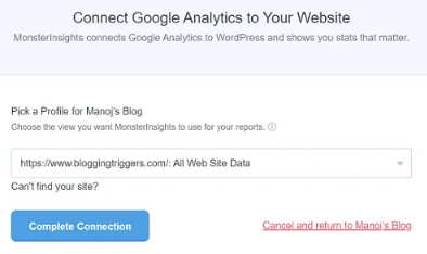 monsterinsights-connection-complete